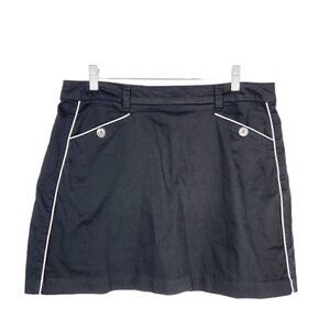 Emerald 18 Golf Skort black white trim size 14